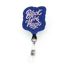 Black Girl Magic Badge Holder Reel