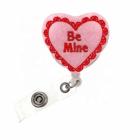 Be Mine Valentines Badge Reel/Keychain