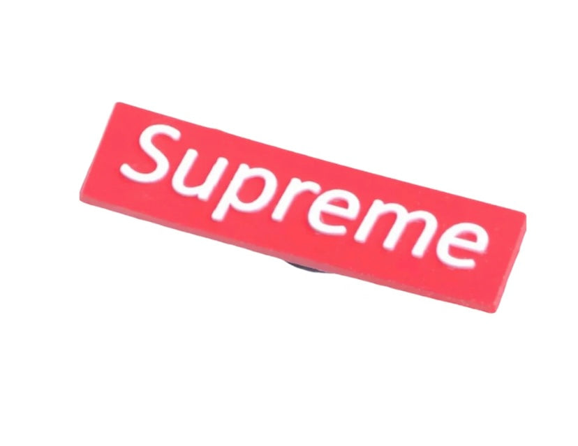 Red supreme crocs Clearance