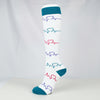 Compression Socks ( 1 pair 15-20 mm Hg for Women & Men Graduated Supports Fashion Novelty Design Stocking