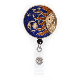 Solar Moon Badge Holder Reel